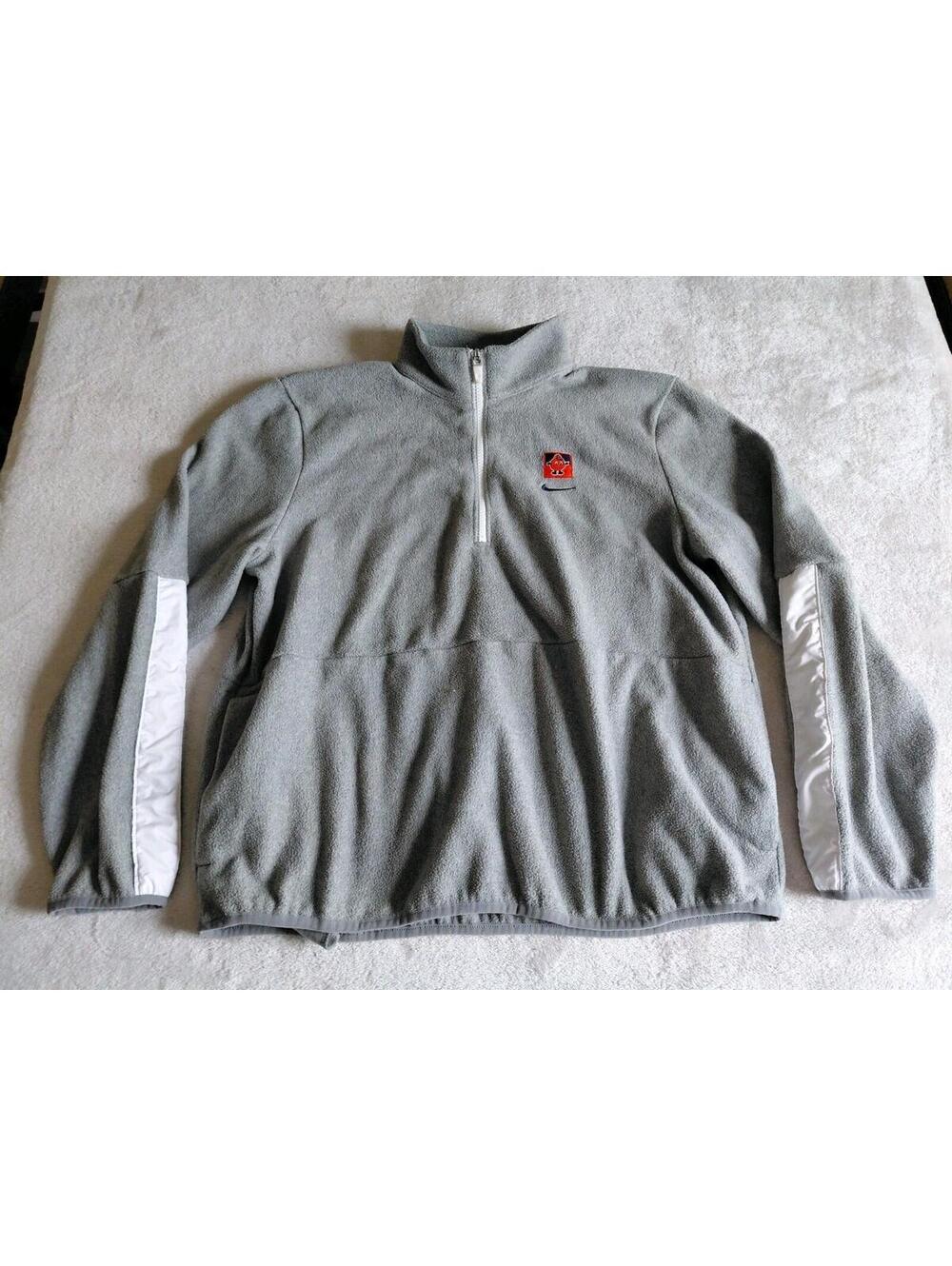 Nike Syracuse Pullover Womens Large Fleece Otto 1/4 Zip Gray